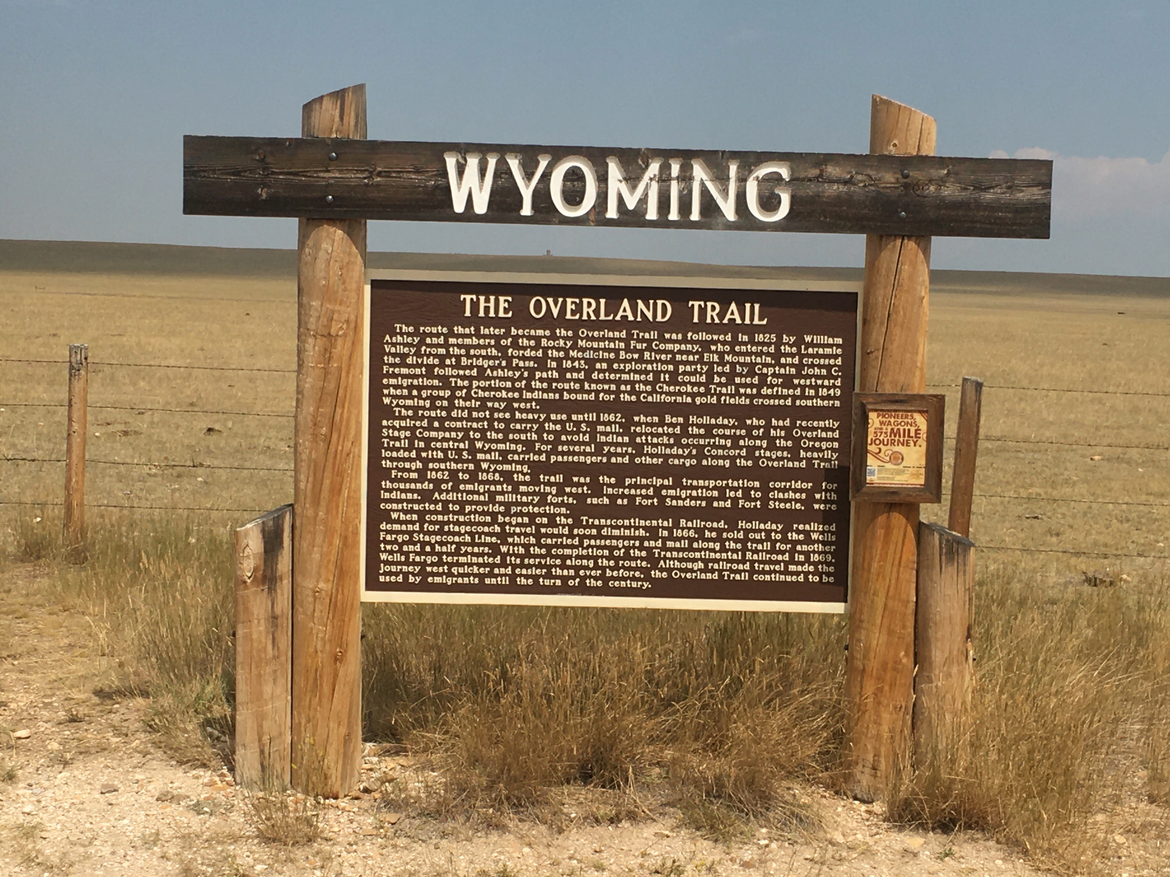  Overland Trail marker 