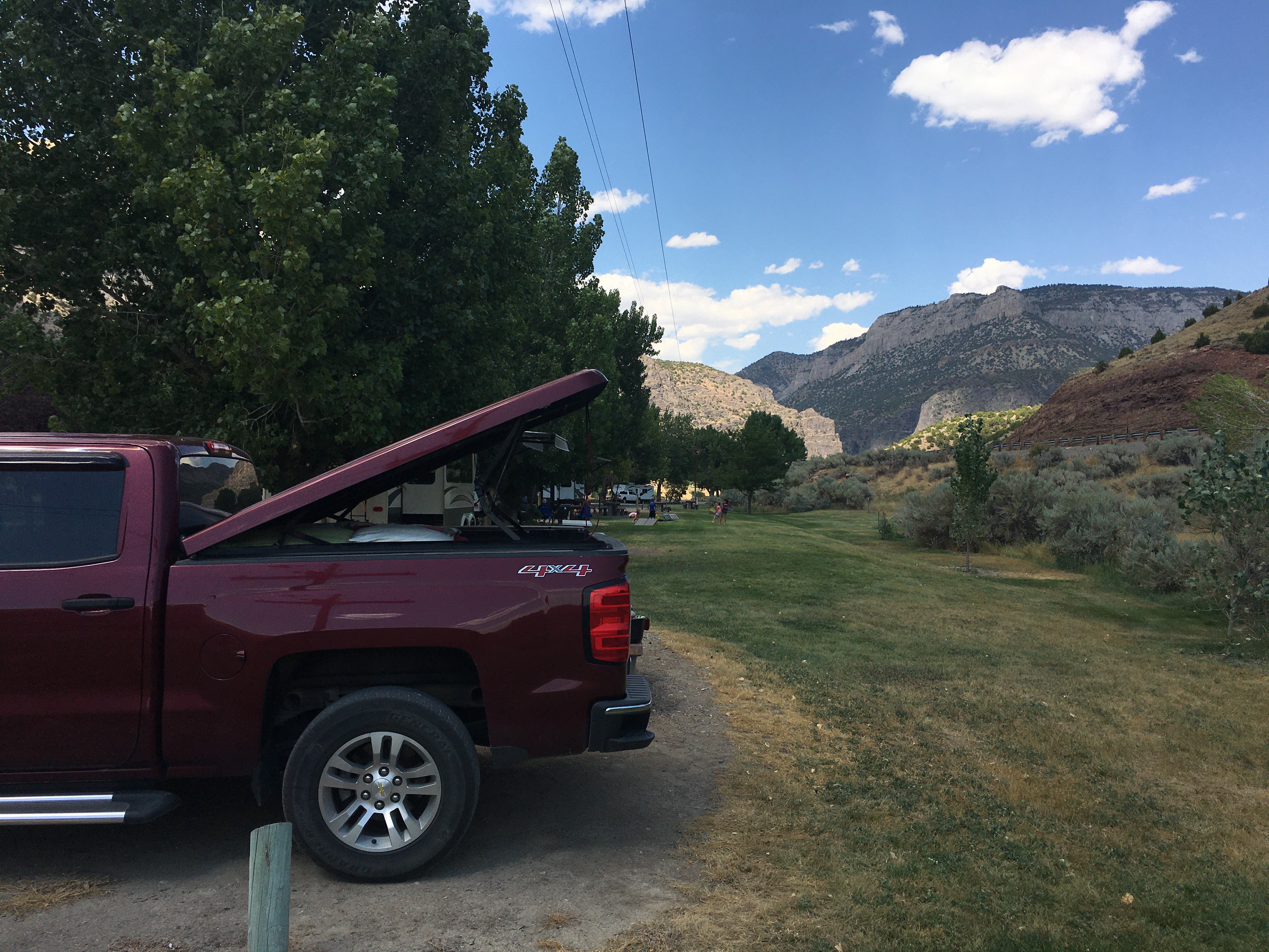  Our campsite at Boysen State Park in Wind River Canyon 