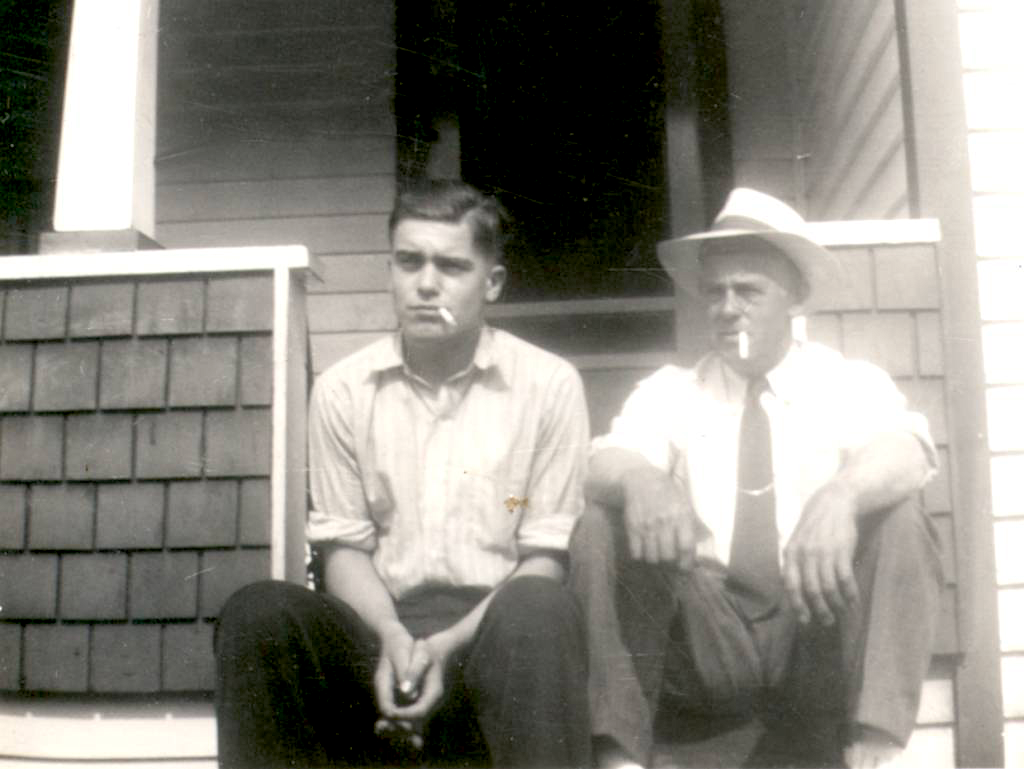  Harold Harbert & Father Hallie Harbert - Both having a smoke! 