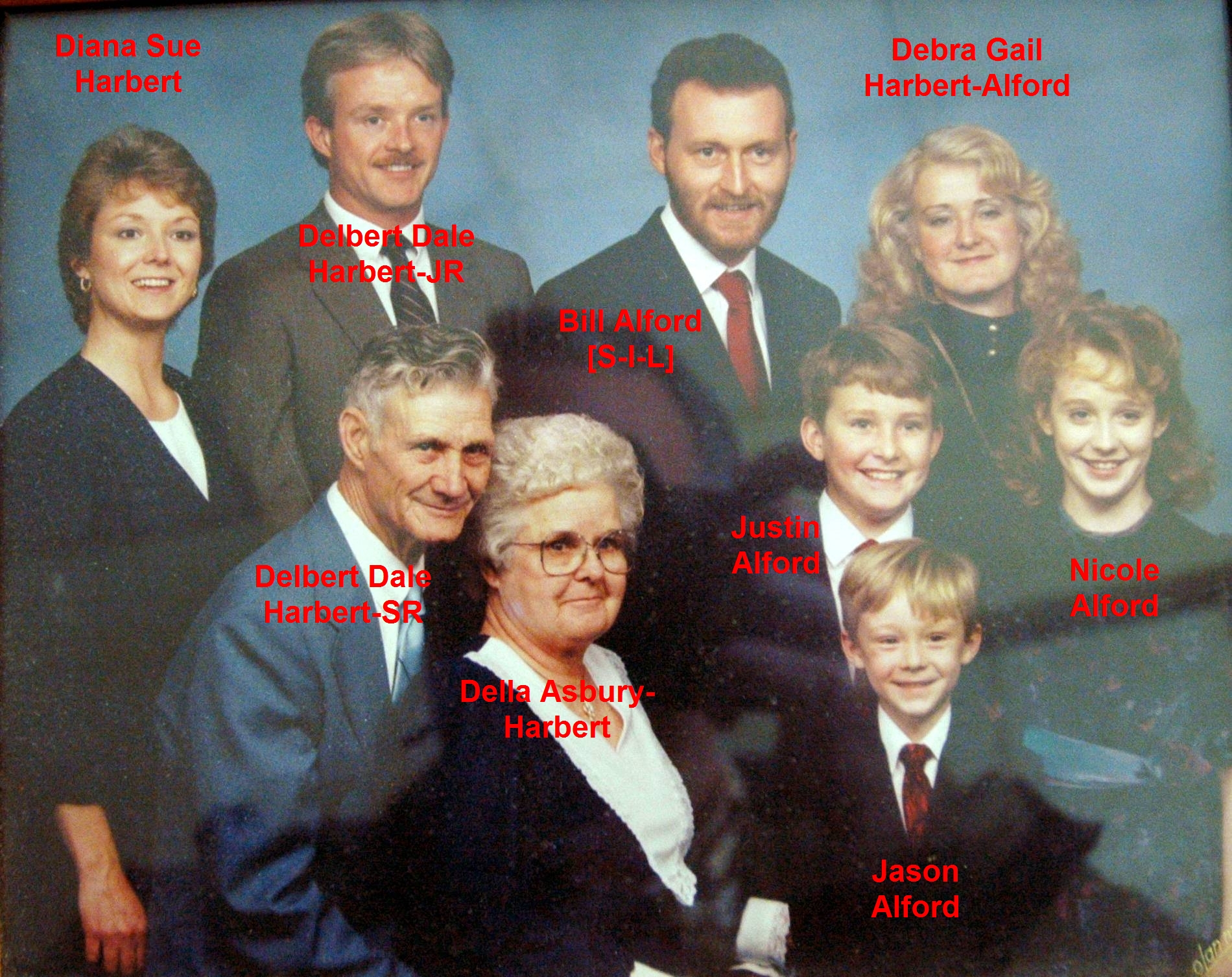  Delbert & Della Harbert & Family (named) 