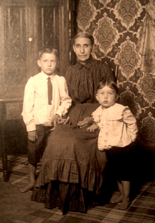  Margaret Moore-Harbert with grandsons:  Amos Walker Harbert (left) & Jeremiah Matthew Harbert Sr (right) 