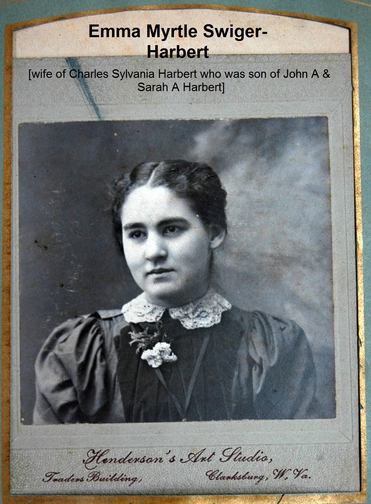  Emma Myrtle Swiger-Harbert - wife of Charles Sylvania Harbert 