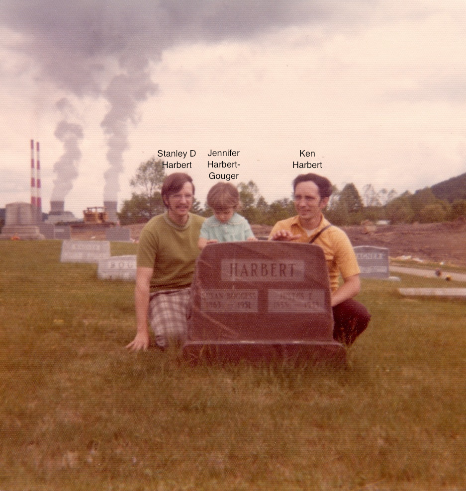  Stanley D, Jen (daughter of Ken) & Ken Harbert - Lumberport, WV 1976 